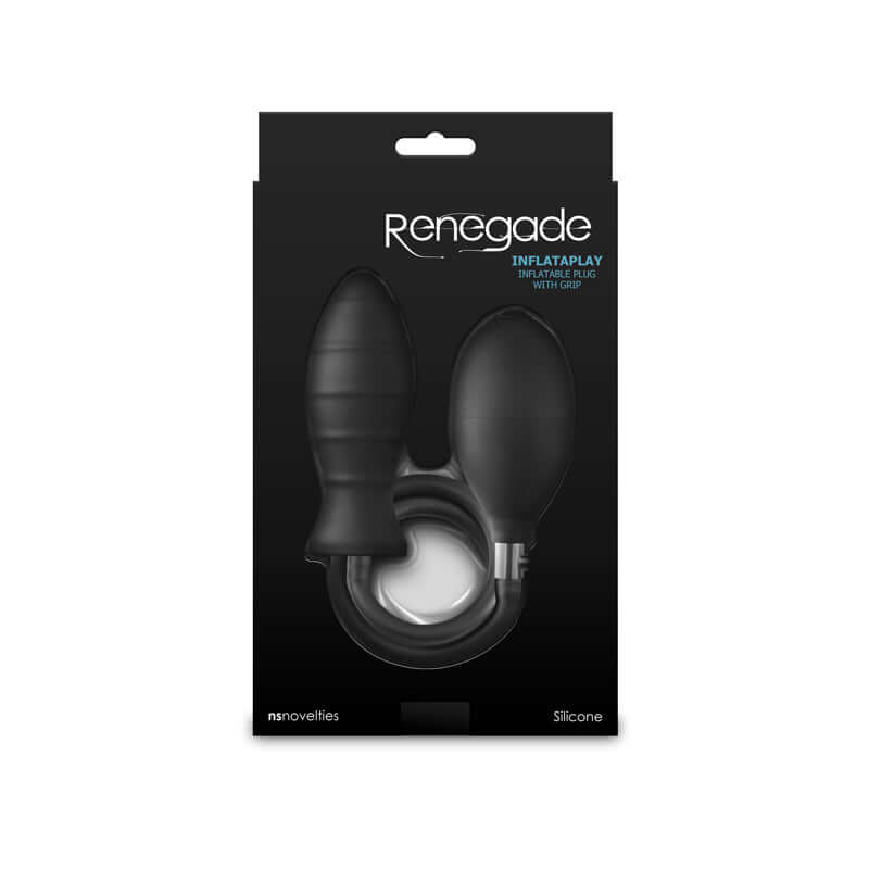Renegade InflataPlay - Black - Black 10.5 cm Inflatable Butt Plug
