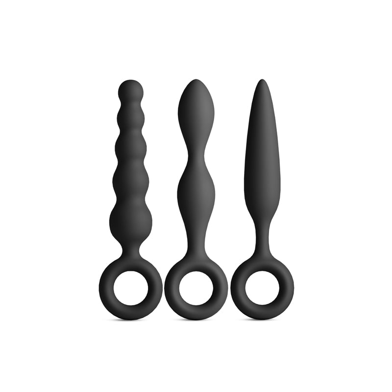 Renegade Trio Kit - Black - Black Butt Plugs - Set of 3