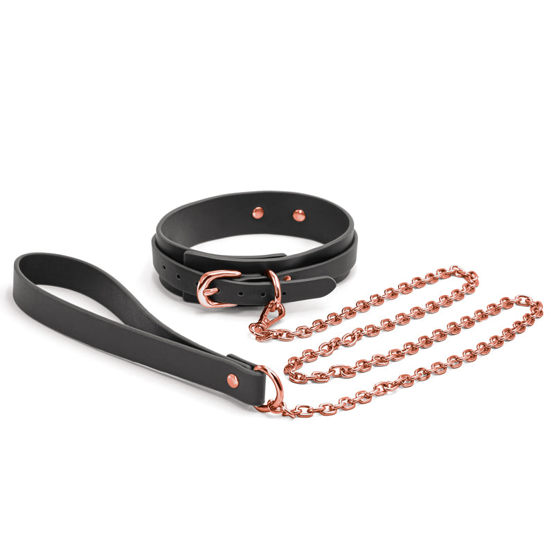 Bondage Couture Collar & Leash Black Restraint