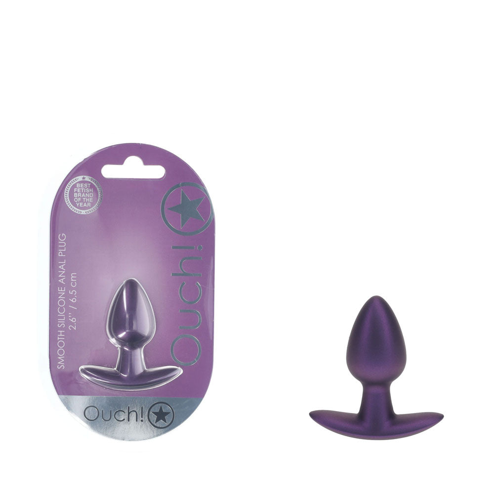 OUCH! Anal Plug Metallic Purple 6.5 cm Small Butt Plug