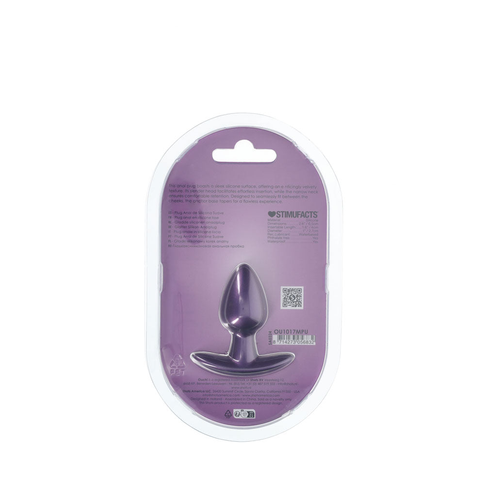 OUCH! Anal Plug Metallic Purple 6.5 cm Small Butt Plug