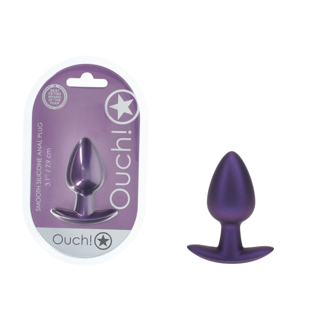 OUCH! Anal Plug Metallic Purple 7.9 cm Medium Butt Plug