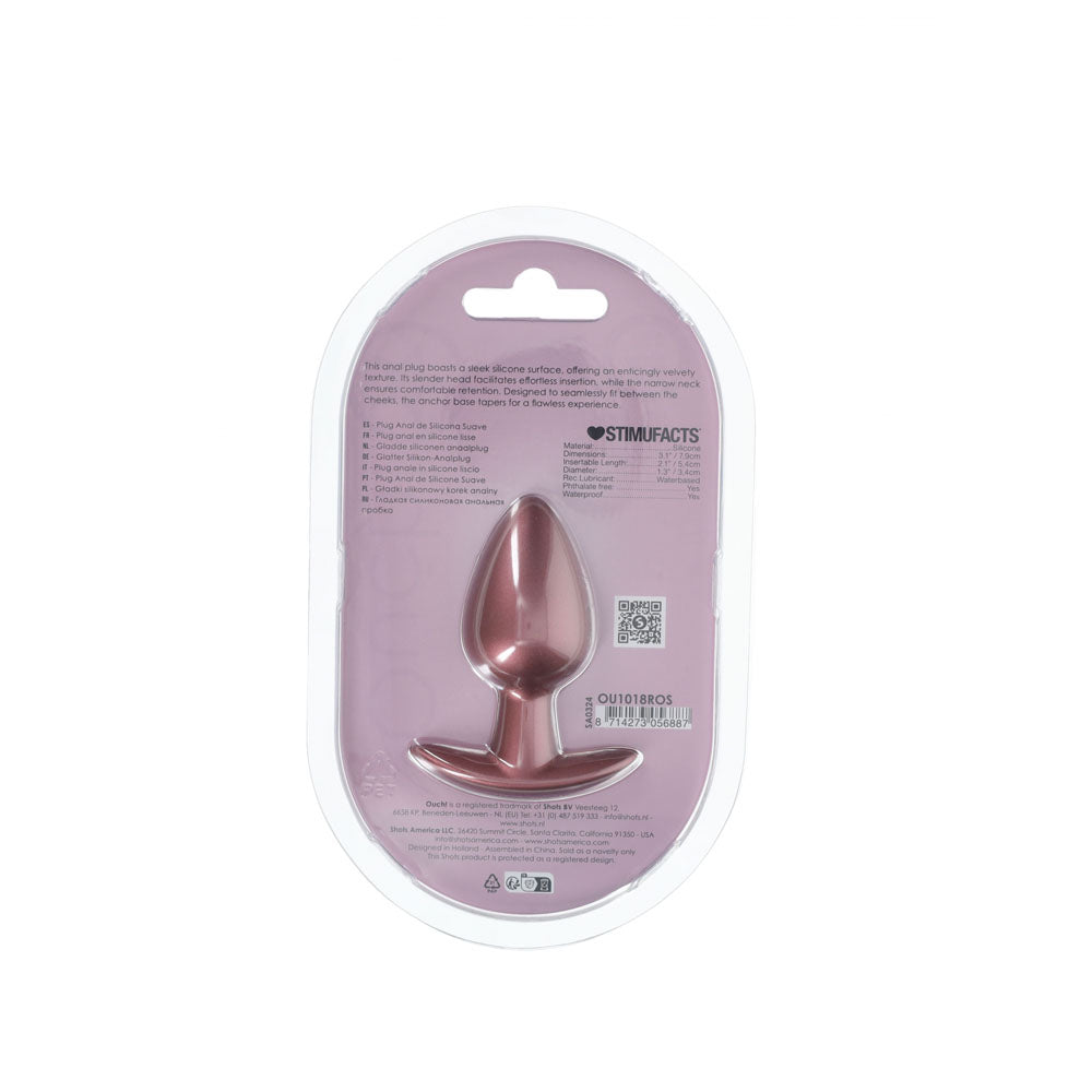 OUCH! Anal Plug Rose Gold 7.9 cm Medium Butt Plug