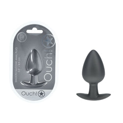 OUCH! Anal Plug Gun Metal Grey 8.9 cm Large Butt Plug