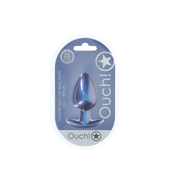 OUCH! Anal Plug Metallic Blue 8.9 cm Large Butt Plug