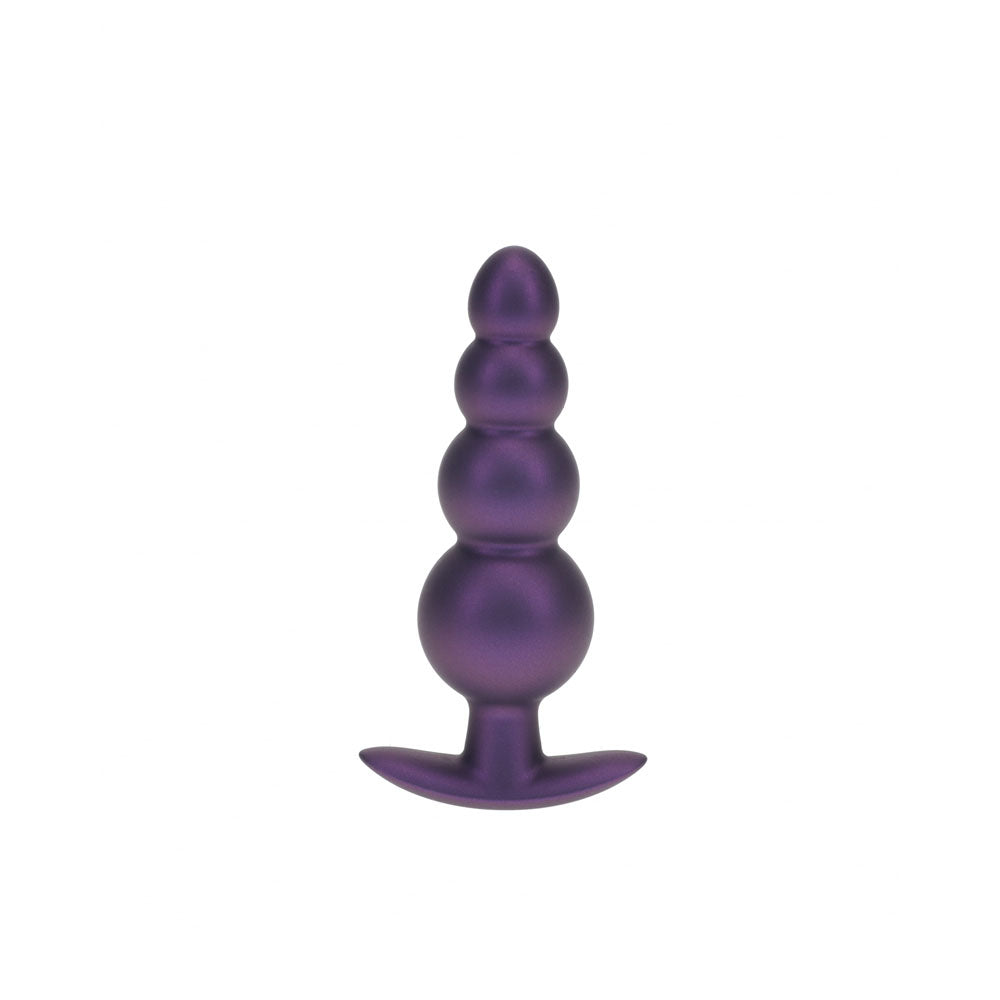 OUCH! Beaded Anal Plug Metallic Purple 11.7 cm Butt Plug