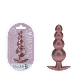 OUCH! Beaded Anal Plug Rose Gold 11.7 cm Butt Plug