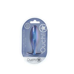 OUCH! Oval Anal Plug Metallic Blue 11.7 cm Butt Plug