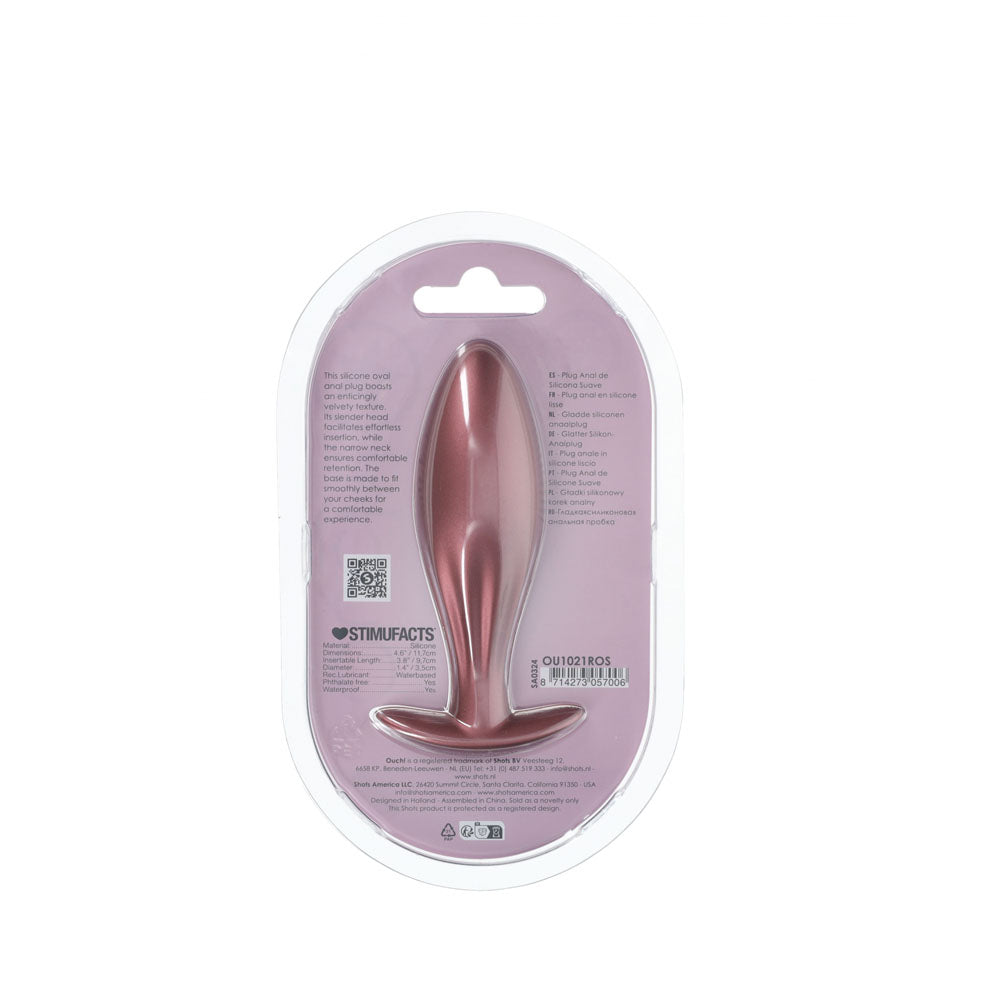 OUCH! Oval Anal Plug Rose Gold 11.7 cm Butt Plug