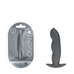 OUCH! Finger Anal Plug Gun Metal Grey 11.7 cm Butt Plug