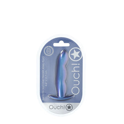 OUCH! Finger Anal Plug Metallic Blue 11.7 cm Butt Plug