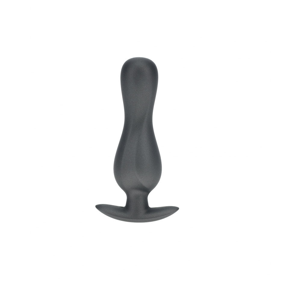 OUCH! Curvy Anal Plug Gun Metal Grey 11.7 cm Butt Plug