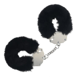 OUCH! Heavy-Duty Fluffy Cuffs Black Fluffy Restraints