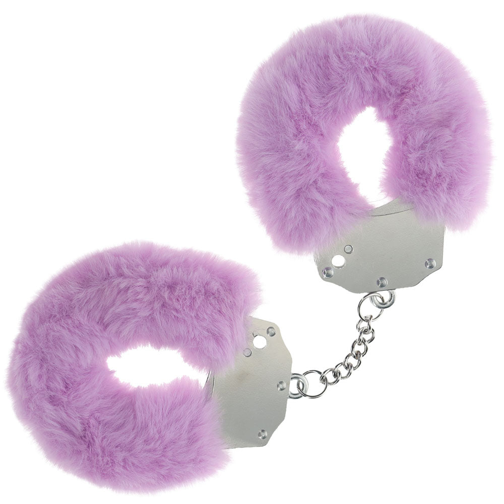 OUCH! Heavy-Duty Fluffy Cuffs Lavender Fluffy Restraints