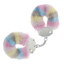 OUCH! Heavy-Duty Fluffy Cuffs Light Multicoloured Fluffy Restraints