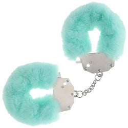 OUCH! Heavy-Duty Fluffy Cuffs Powder Green Fluffy Restraints