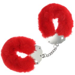 OUCH! Heavy-Duty Fluffy Cuffs Red Fluffy Restraints