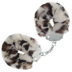 OUCH! Heavy-Duty Fluffy Cuffs Snow Leopard Fluffy Restraints