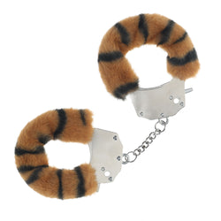 OUCH! Heavy-Duty Fluffy Cuffs Tiger Fluffy Restraints