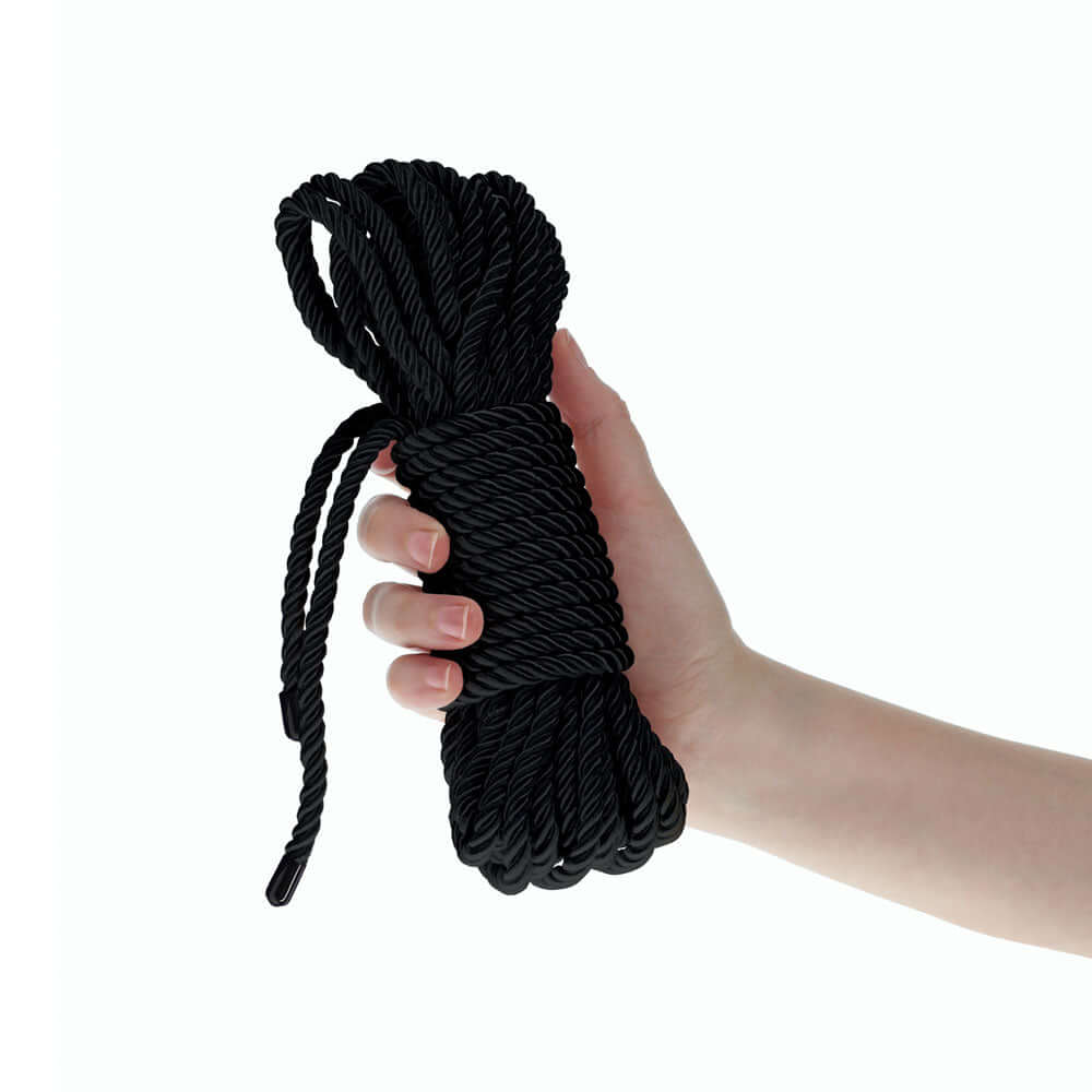 OUCH! Bondage Rope - 10 M - Black - Black Nylon Bondage Rope - 10 metre Length