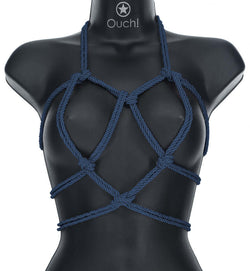 OUCH! Bondage Rope - 10 M - Navy Blue - Navy Blue Nylon Bondage Rope - 10 metre Length