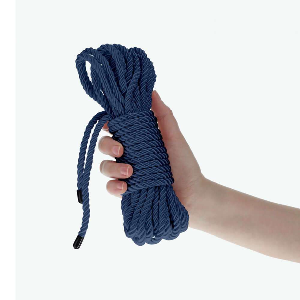 OUCH! Bondage Rope - 10 M - Navy Blue - Navy Blue Nylon Bondage Rope - 10 metre Length