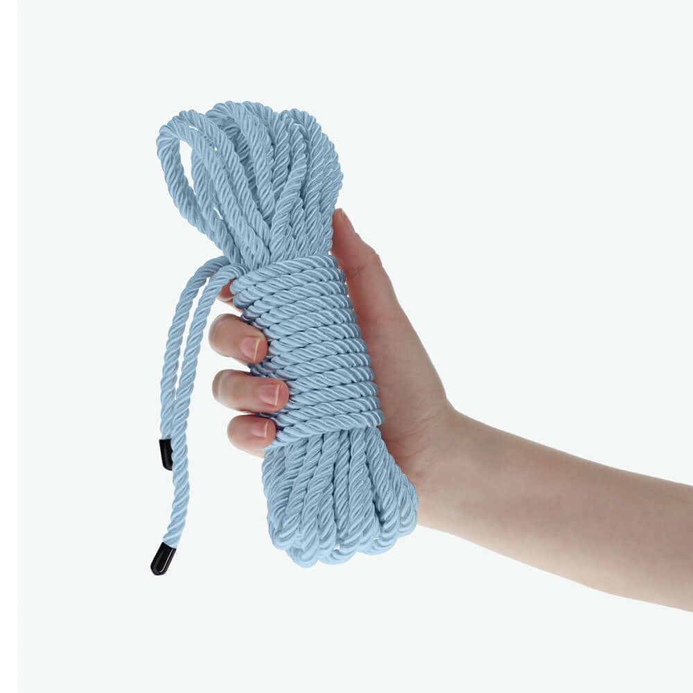 OUCH! Bondage Rope - 10 M - Powder Blue - Powder Blue Nylon Bondage Rope - 10 metre Length