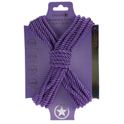 OUCH! Bondage Rope - 10 M - Purple - Purple Nylon Bondage Rope - 10 metre Length