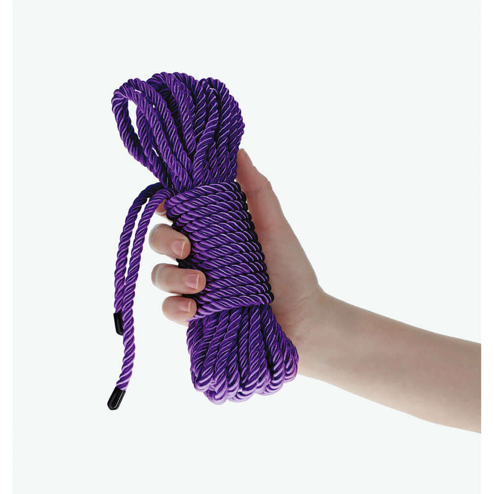 OUCH! Bondage Rope - 10 M - Purple - Purple Nylon Bondage Rope - 10 metre Length