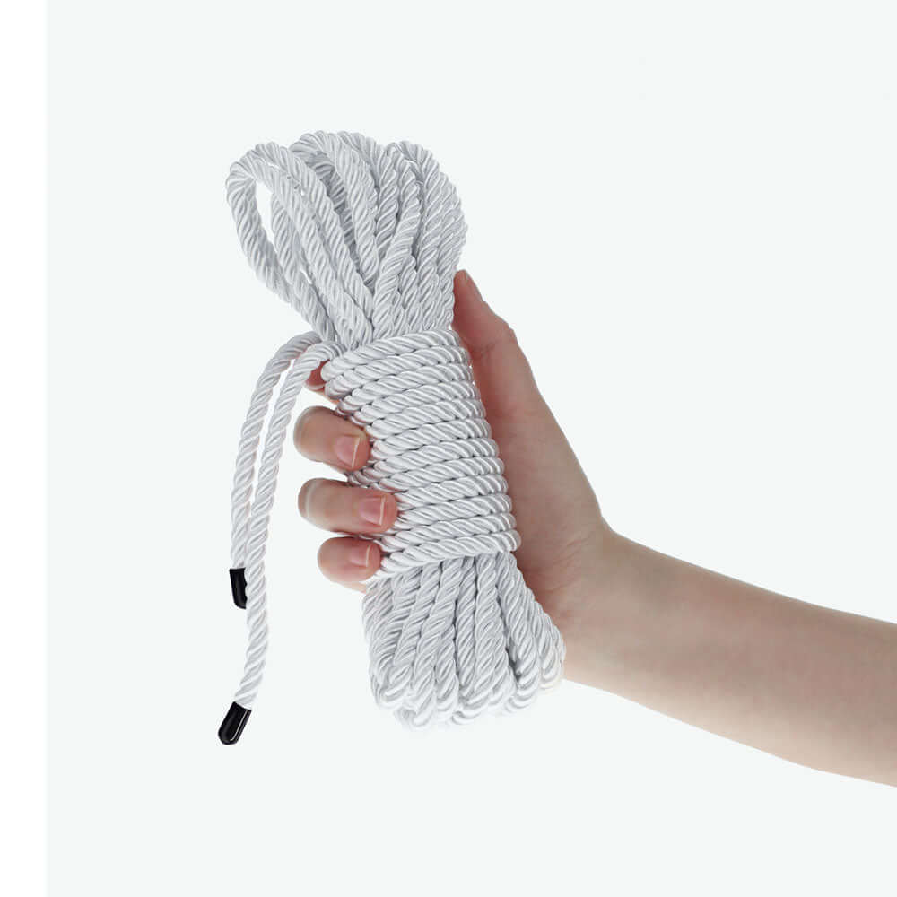 OUCH! Bondage Rope - 10 M - Silver - Silver Nylon Bondage Rope - 10 metre Length