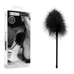 OUCH! & White Feather Tickler Black Feather Crop