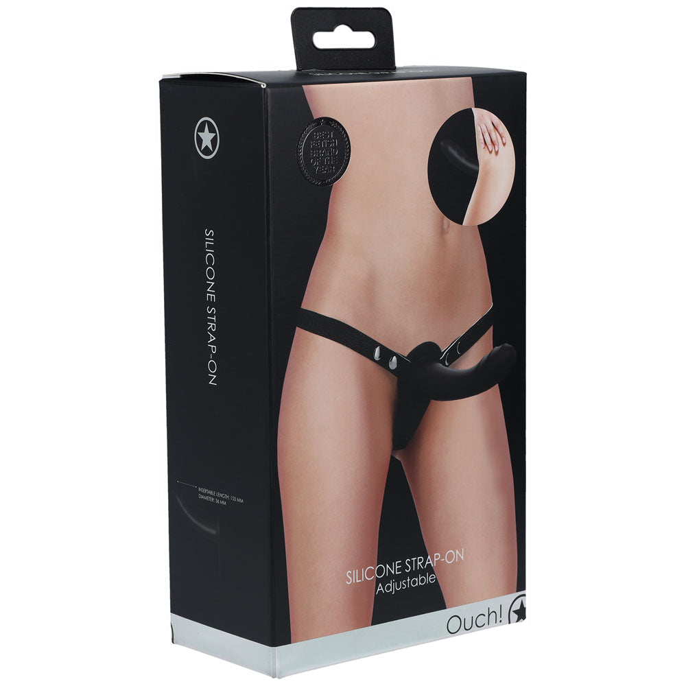 OUCH! Silicone Strap-On - Black Strap-On