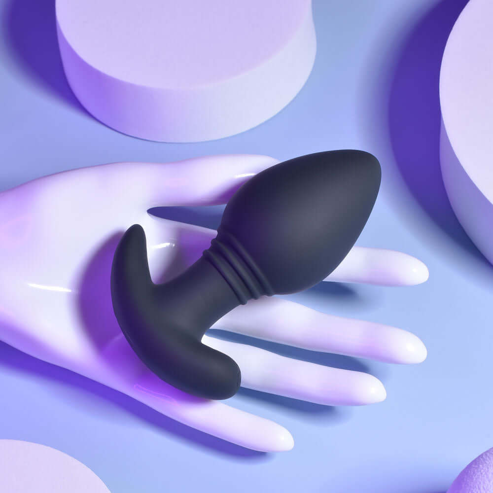 Playboy Pleasure PLUG & PLAY - Black 10.3 cm USB Rechargeable Vibrating Butt Plug with Wireless Remote