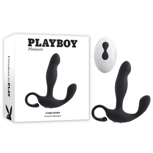 Playboy Pleasure COME HITHER Black 13.2 cm Vibrating Prostate Massager