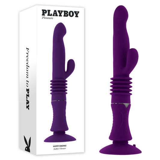Playboy Pleasure HOPPY ENDING Purple 29.2 cm Thrusting Rabbit Vibrator