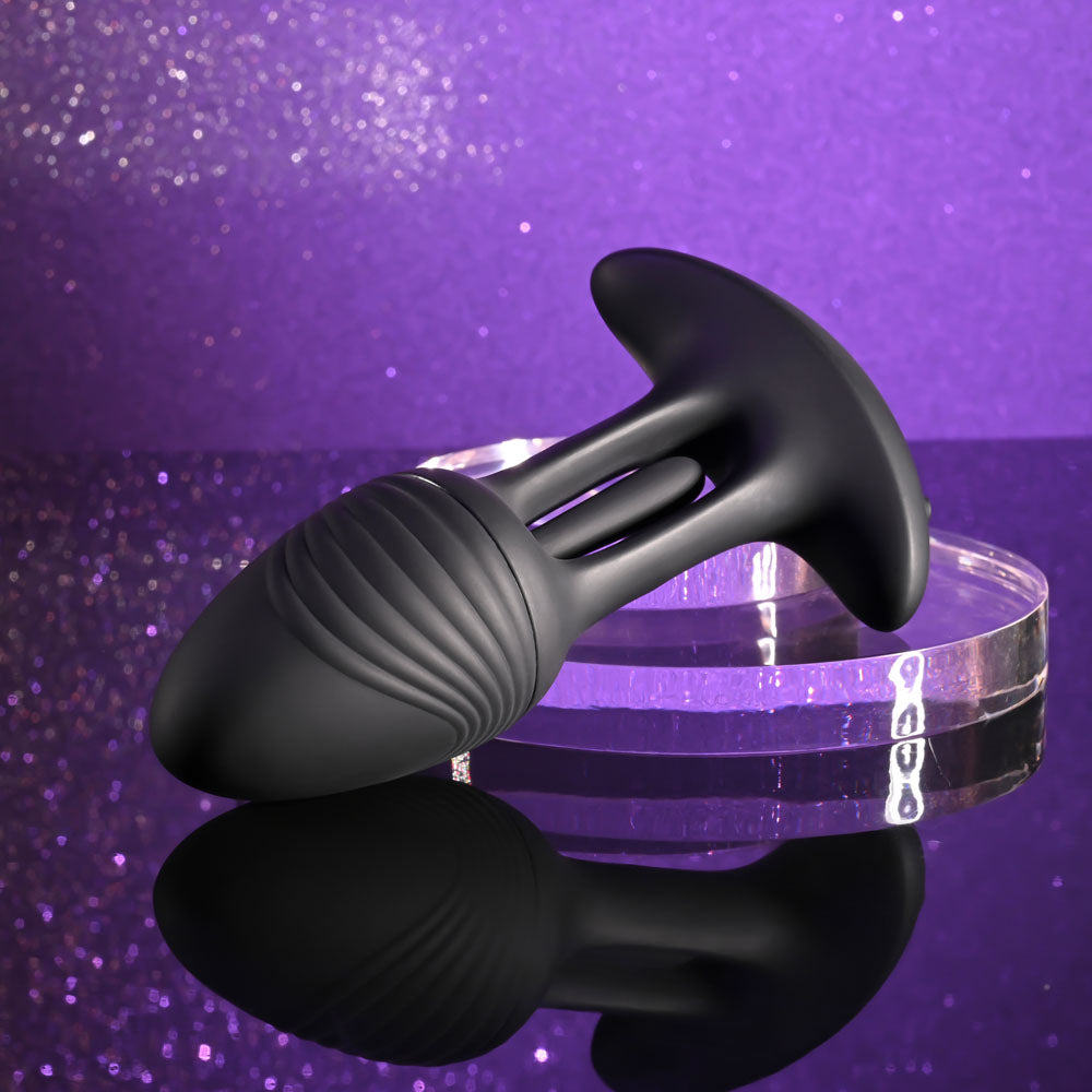 Playboy Pleasure RIM SHOT - Black 11.4 cm USB Rechargeable Vibrating Butt Plug