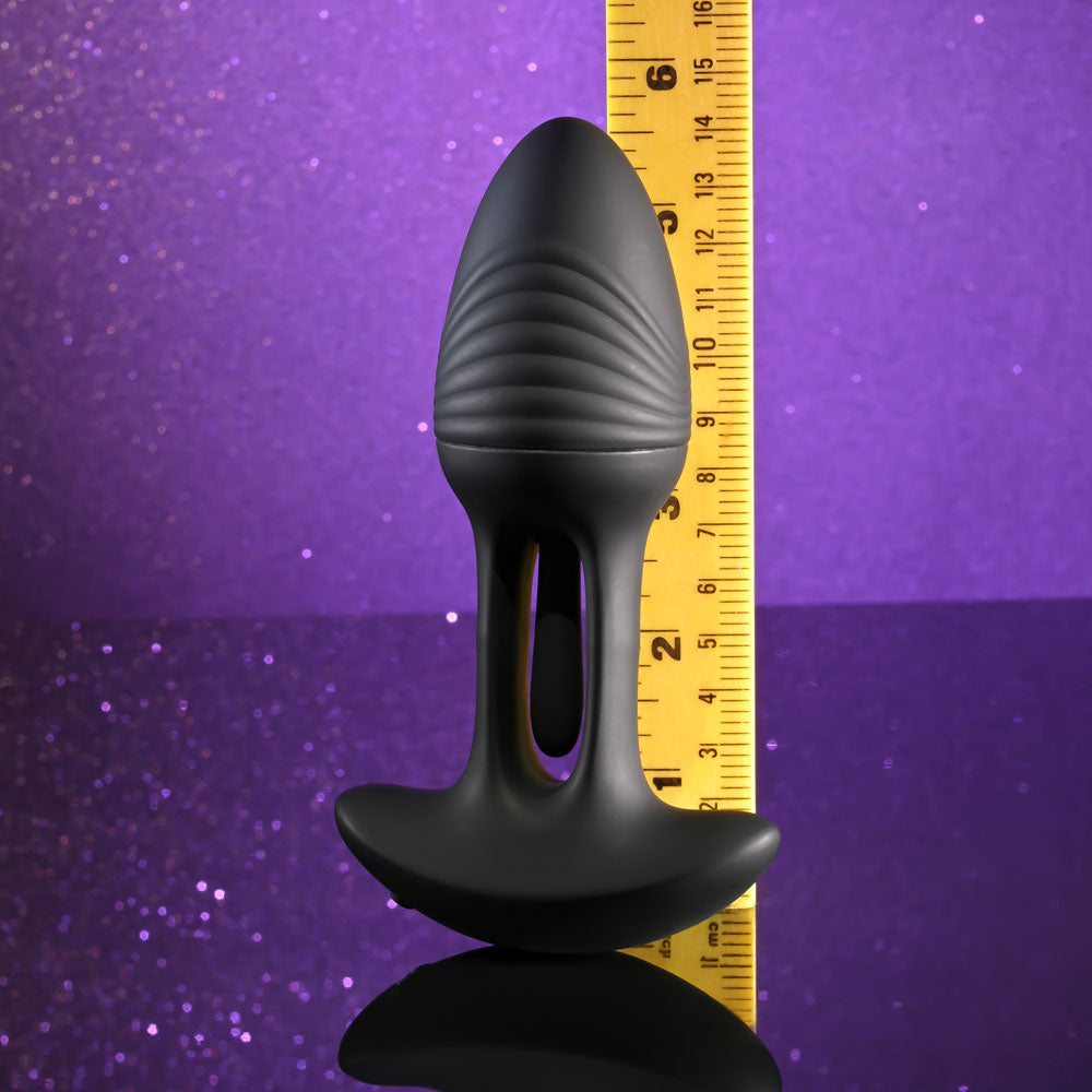 Playboy Pleasure RIM SHOT - Black 11.4 cm USB Rechargeable Vibrating Butt Plug