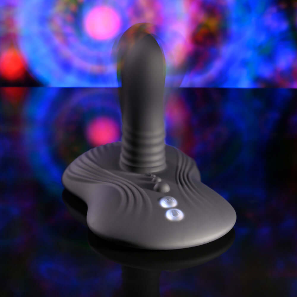 Playboy Pleasure SITTIN & SPINNIN - Black USB Rechargeable Spinning Vibrator & Grinder Pad with Remote