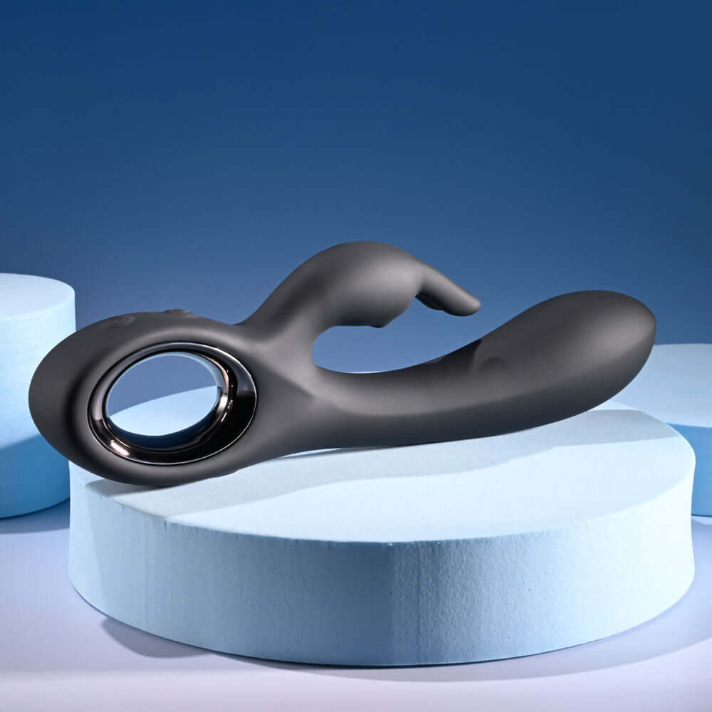 Playboy Pleasure LATE NIGHT BUNNY - Black 20 cm USB Rechargeable Rabbit Vibrator