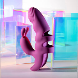 Playboy Pleasure LEND A HAND - Purple USB Rechargeable Finger Vibrator