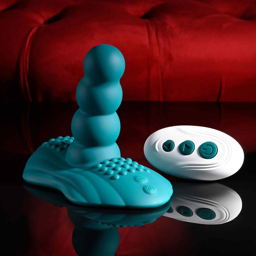 Playboy Pleasure HAVE A SEAT - Green USB Rechargeable Rideable Vibrator and Grinder Pad with Remote