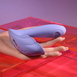 Playboy Pleasure LILAC FANTASY - Purple 13.5 cm USB Rechargeable Tapping Vibrator with Remote