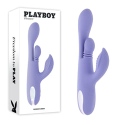Playboy Pleasure NUBBIN RUBBIN - Purple 24.1 cm USB Rechargeable Thrusting Rabbit Vibrator