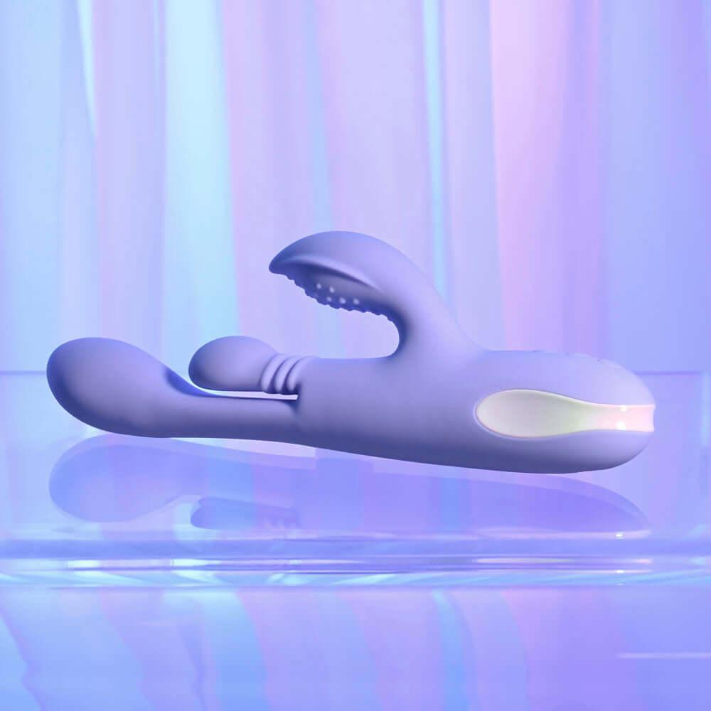 Playboy Pleasure NUBBIN RUBBIN - Purple 24.1 cm USB Rechargeable Thrusting Rabbit Vibrator