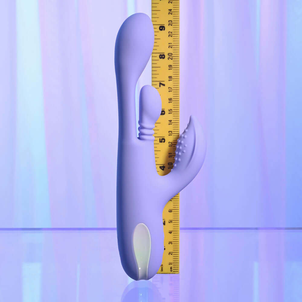 Playboy Pleasure NUBBIN RUBBIN - Purple 24.1 cm USB Rechargeable Thrusting Rabbit Vibrator