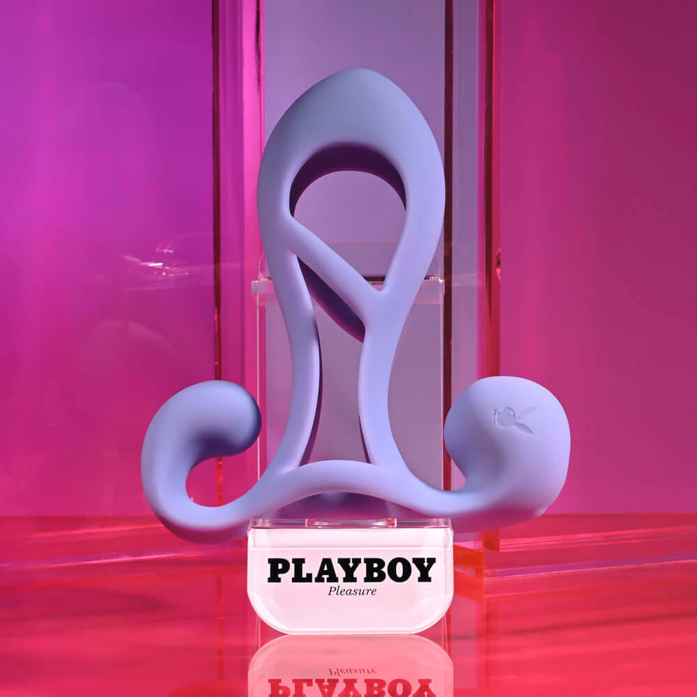 Playboy Pleasure FANTASY CAGE - Purple USB Rechargeable Vibrating Penis Sleeve