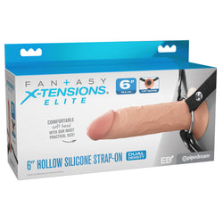 FX Elite 6'' Silicone Hollow Strap-On Flesh 15.2 cm