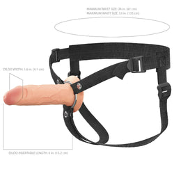 FX Elite 6'' Silicone Hollow Strap-On Flesh 15.2 cm