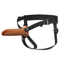 FX Elite 6'' Silicone Hollow Strap-On Tan 15.2 cm