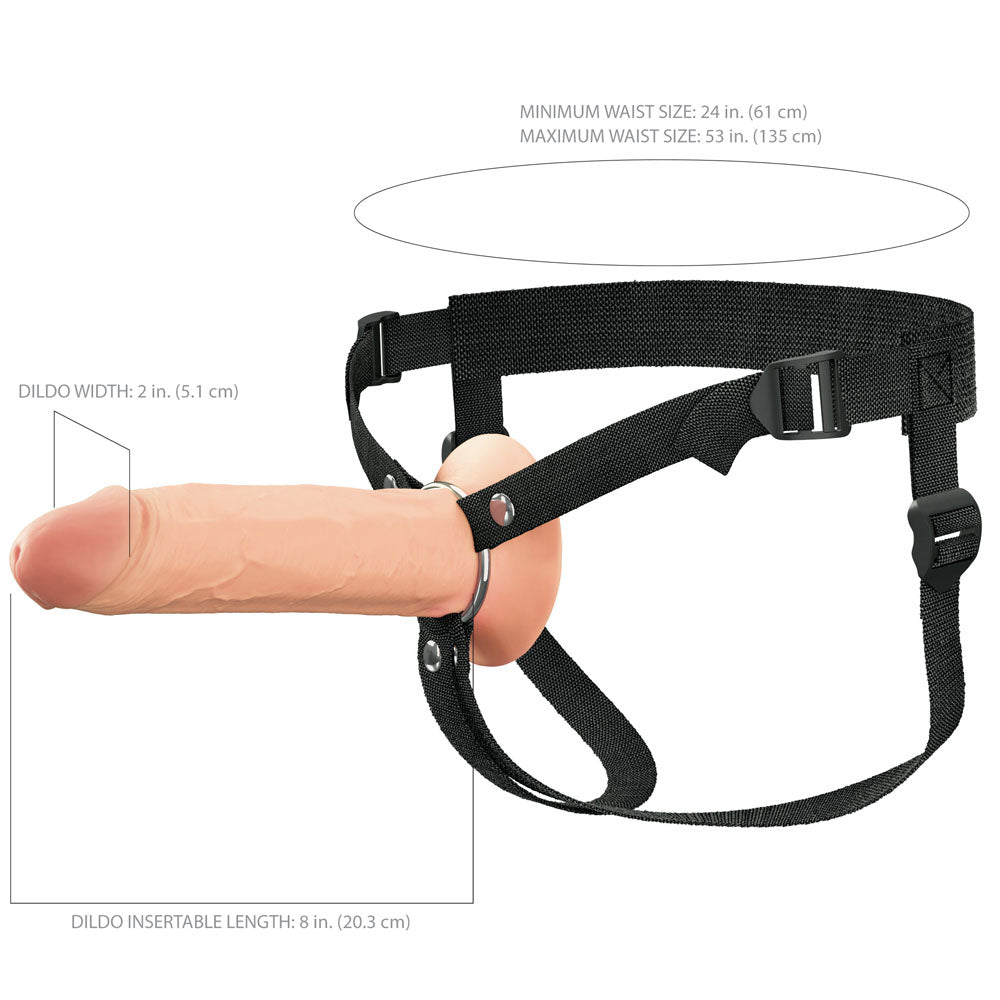 FX Elite 8'' Silicone Hollow Strap-On Flesh 20 cm